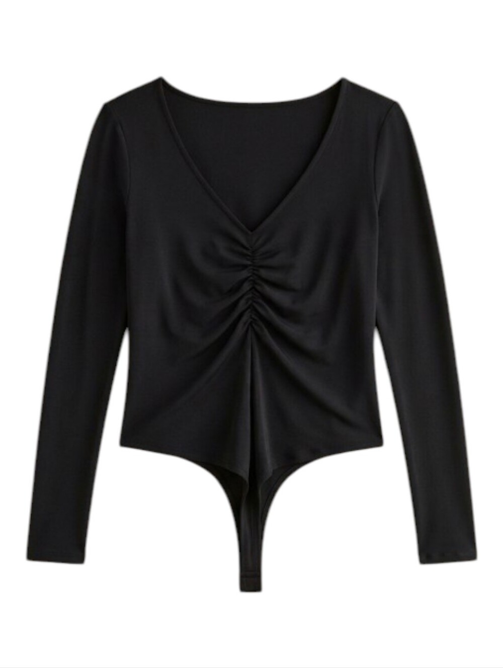 ASOS Thong Body Suit With Long Sleeve Size 10 Black